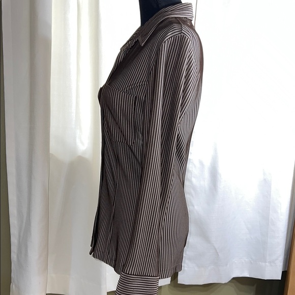 Vintage Textured Striped Button Down Shirt - Picture 3 of 5